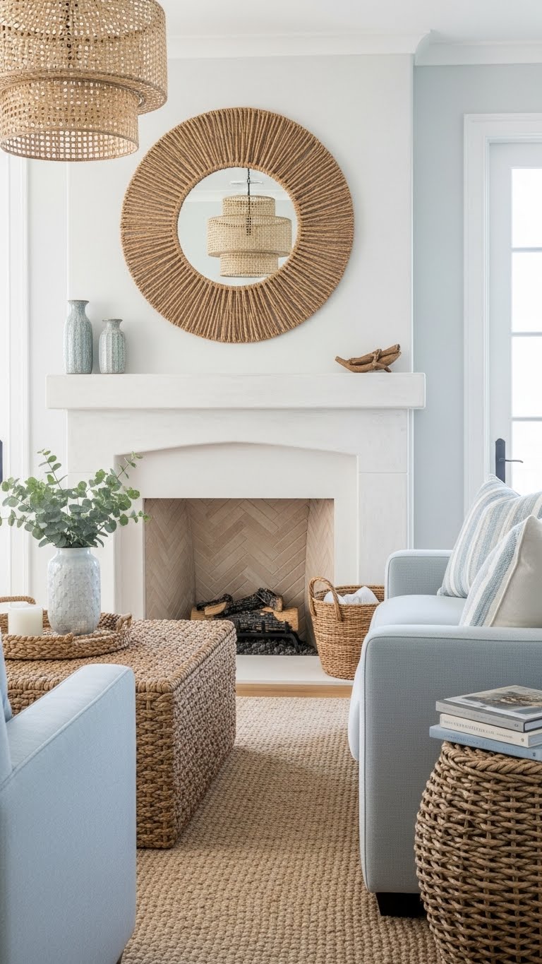 12. Coastal Vibes with Whitewashed Plaster