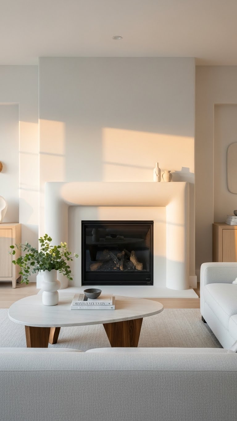 9. Minimalist Plaster Surrounds for Clean Lines